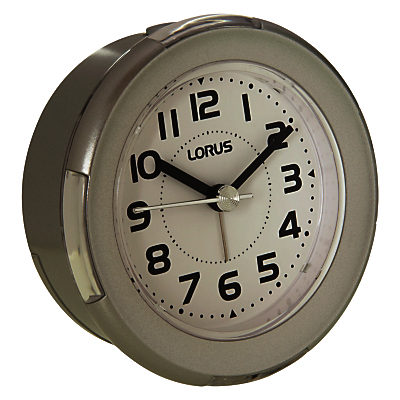 Lorus Flashing Alarm Clock, Silver Lorus Flashing Alarm Clock, Silver